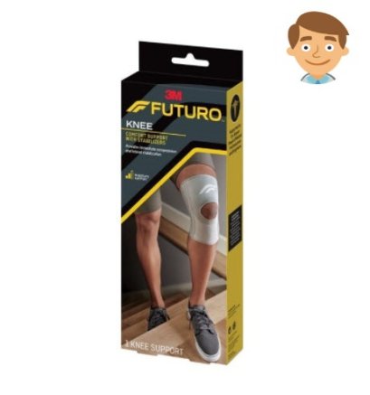 Futuro Knee Comfort Support with Stabilizer อุปกรณ์ช่วยพยุงเข่า เสริมแกนด้านข้าง ฟูทูโร่ เข่า