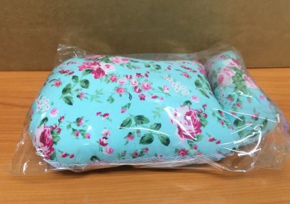 ถุงมือกันดึงสายแบบนิ่ม ดอกไม้พื้นคราม (ราคาต่อ 1ข้าง)