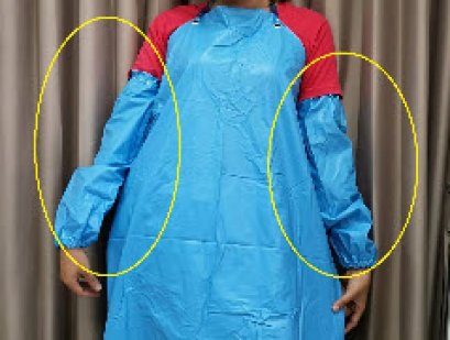 ผ้าคลุมแขน PVC สีฟ้า (1 คู่)