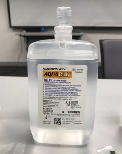 (exp 05-2024) Aquapak Sterile Water 760 mL (403700) (ขวดเปล่า ไม่มี adaptor)