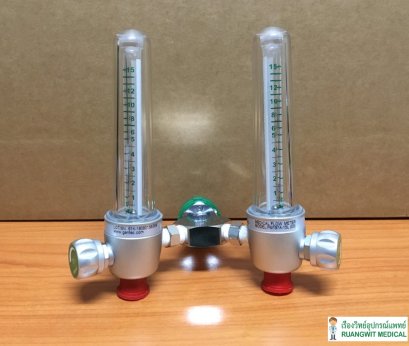 เกจ์ออกซิเจน Flow Meter Gentec ต่อผนัง 2 หัว