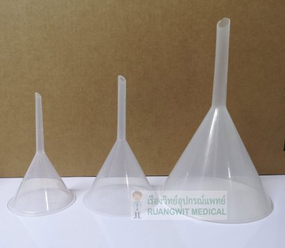 กรวยพลาสติกใส ปลายยาว ศก. 150 มม.