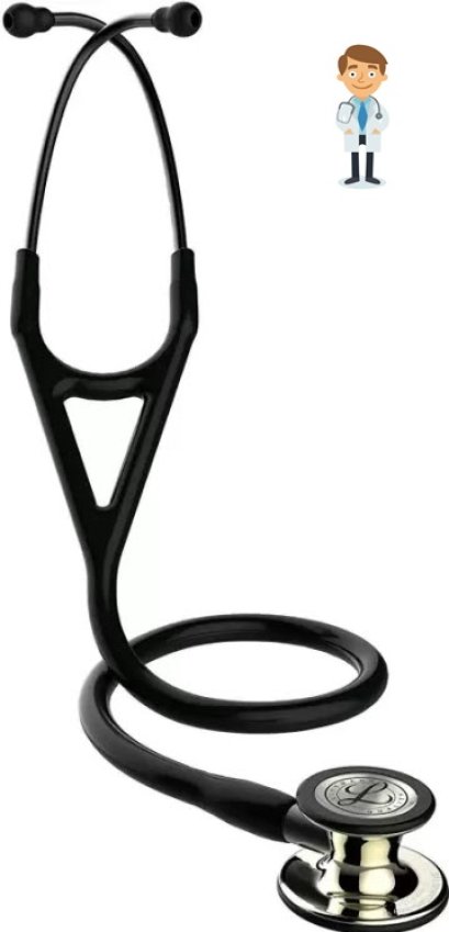 หูฟัง 3M Cardiology IV Stethoscope Black หัวสีแชมเปญ ก้านดำ (6179)
