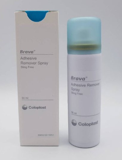 Brava Adhesive Remover Spray 50 ml [Coloplast] สเปรย์ลอกแป้น