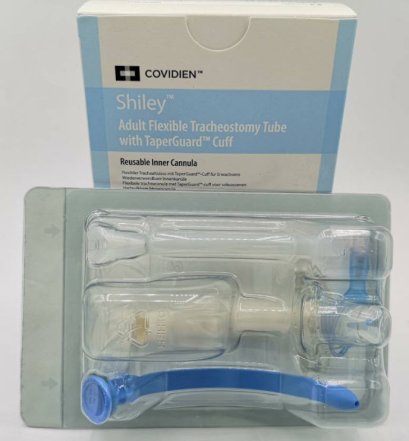 ท่อเจาะคอ Shiley Adult Flexible tracheostomy tube with TaperGuard (Cuff) เบอร์ 9 (9CN90R) exp 05-2023