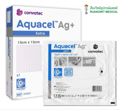 Aquacel Ag+ Extra 15x15 cm [413568] (1 แผ่น)