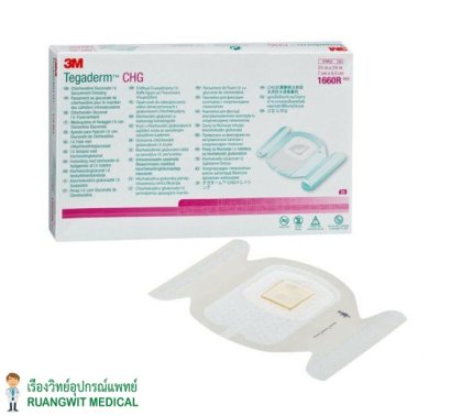 3M Tegaderm CHG 7x8.5cm (1660R) (1 แผ่น)