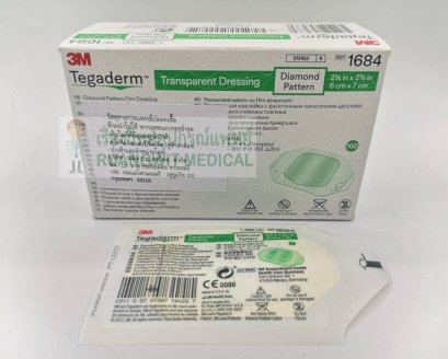 3M Tegaderm Diamond Film 6x7 cm แผ่นเทปใสปิดแผลกันน้ำ (1684) (1 แผ่น)