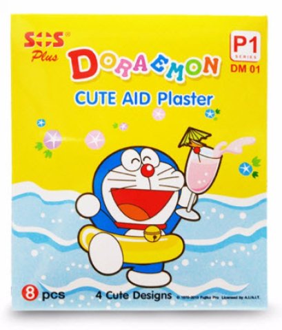 พลาสเตอร์ใสปิดแผล SOS PLUS  2.5x5.6 ซม. โดราเอมอน ( P1 DM-01 )