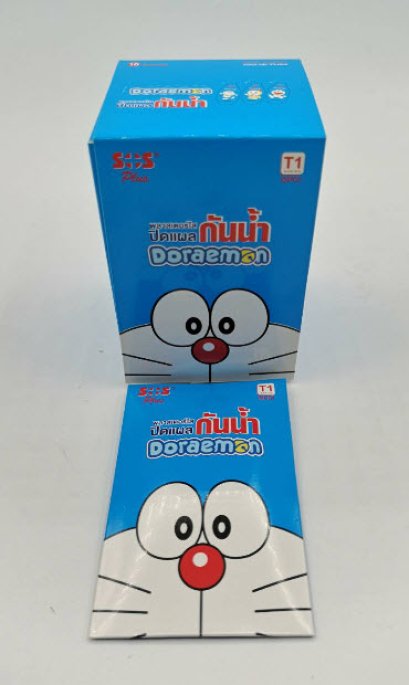 พลาสเตอร์ใสปิดแผลกันน้ำ SOS PLUS  2.5x5.6 ซม. โดราเอมอน (T1 DP-01) ราคาต่อ 1 ซอง