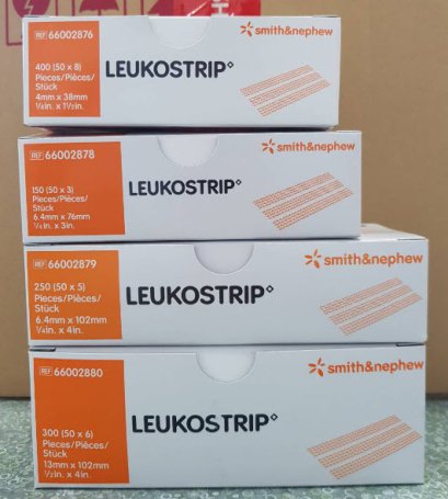 แถบปิดแผลสเตอไรด์ Leukostrip