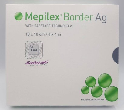 Mepilex Border Ag 10x10 cm (1 แผ่น)