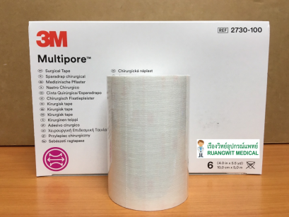 3M Multipore White 10cm x 5m (2730-100) เนื้อนุ่ม (1 ม้วน)