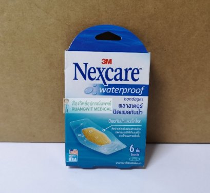 Nexcare Waterproof Bandage 26x57mm (6ชิ้น/กล่อง)