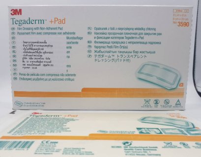 3M Tegaderm + Pad 9x20 cm แผ่นเทปใสปิดแผลกันน้ำพร้อมแผ่นซับ [3590]
