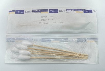 ไม้พันสำลีสเตอไรด์ 5 ก้าน/ห่อ (Thai Gauze)