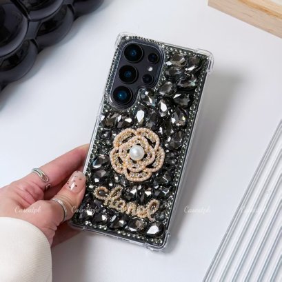 เคสเพชรดอกไม้ CN เพชรดำ
