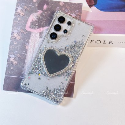 เคสใส ลายกากเพชรหัวใจ (เคส Samsung iPhone)