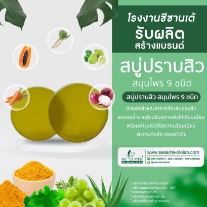 สบู่ปราบสิวสมุนไพร 9 ชนิด / 80 g.