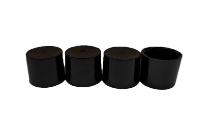 ฝาพลาสติกเรียบ คอ 18 สีดำ