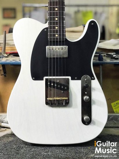 [New] LSL - T Bone One B - Vintage White - SH - Telecaster Electric Guitar - Roasted Maple Neck