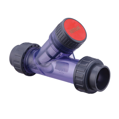 KISTLER MODEL KL-YS Y-STRAINER DOUBLE UNION UPVC
