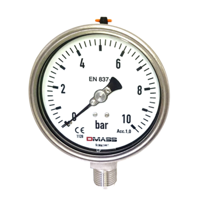 DMASS Bourdon Tube Pressure Gauge Model MBS, Hydrolic