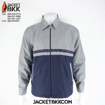เสื้อแจ็คเก็ต สีเทา - สีกรมท่า