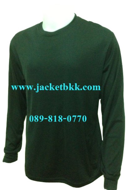 เสื้อคนงาน คอกลม เส้นใยโพลีเอสเตอร์ สีดำ