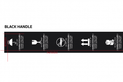 Fragile Tape ลาย Black handle