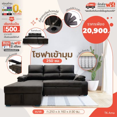 โซฟาเข้ามุม 250 ซม.