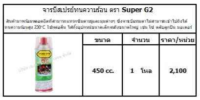จารบีสเปรย์ทนความร้อน ตรา Super G2