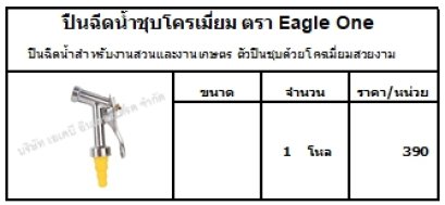 ปืนฉีดน้ำสำหรับงานสวนและงานเกษตร ตัวปืนชุบด้วยโครเมี่ยมสวยงาม