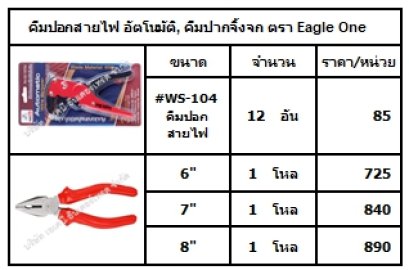 คีมปอกสายไฟ อัตโนมัติ, คีมปากจิ้งจก