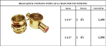 CAP & CHAIN สำหรับหัวจ่ายน้ำดับเพลิง