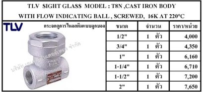 TLV  SIGHT GLASS  MODEL : T8N