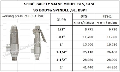SAFETY VALVE สแตนเลส