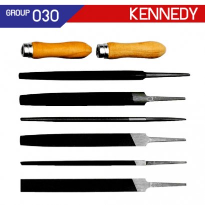 KEN-030-9900K ตะไบช่าง 8 ตัวชุด 10" (250 มม.)