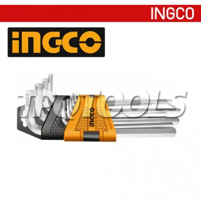 INGCO-HHK11091 ประแจแอลหกเหลี่ยมตัวยาว 9 ชิ้น INGCO