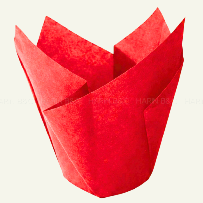 กระทงทิวลิป สีแดง 25 ใบ