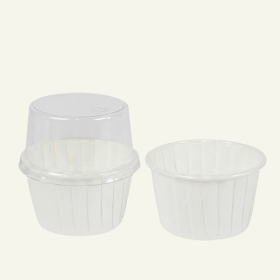 ถ้วยคัพเค้กขาว 50ใบ 50x39x68mm