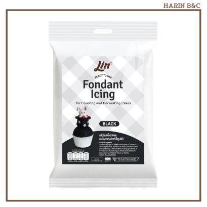 Lin Fondant Icing Black 250g