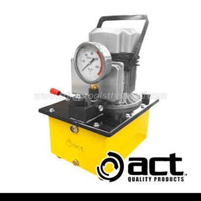 ACT-630 ปั๊มไฮโดรลิคใช้ไฟฟ้า 0.75KW STORAGE OIL CAPACITY 8 ลิตร แบบมือโยก มอเตอร์ทำงานต่อเนื่อง ใช้กับกระบอกไฮโดรลิค DOUBLE ACTING CYLINDER "ACT"