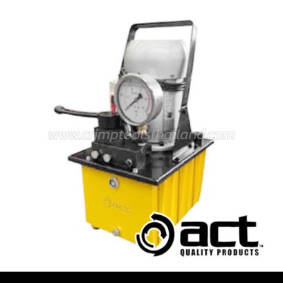 ACT-630PE ปั๊มไฮโดรลิคใช้ไฟฟ้า 0.75KW STORAGE OIL CAPACITY 8 ลิตร แบบมือโยก ใช้กับกระบอกไฮโดรลิค DOUBLE ACTING CYLINDER "ACT"