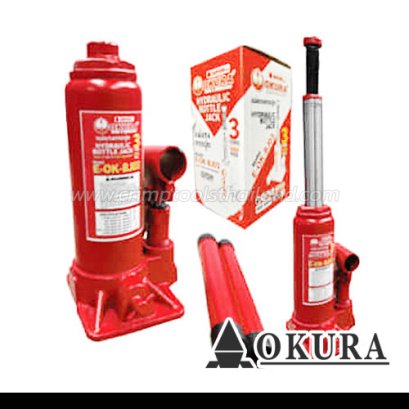 E-OK-BJ03 แม่แรงกระปุก 3 ตัน มีระบบ VALVE OVERLOAD &quot;OKURA&quot;
