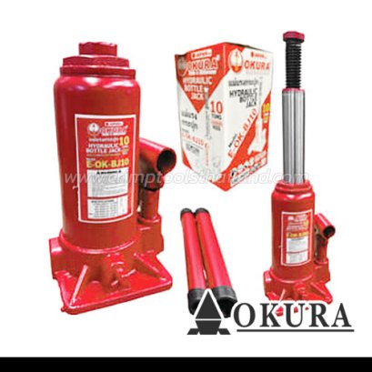 E-OK-BJ10 แม่แรงกระปุก 10 ตัน มีระบบ VALVE OVERLOAD &quot;OKURA&quot;