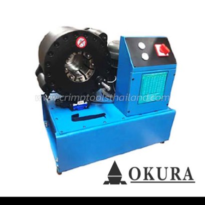 E-OK-HCM051-10 เครื่องย้ำสายปรับแรงกดได้ มอเตอร์ 4 แรง 220V แรงบีบสูงสุด 500 ตัน OKURA