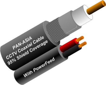 สาย RG-6/U สำหรับกล้องวงจรปิด (ชีลอลูมิเนียม)