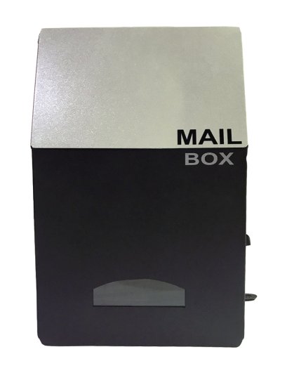 ตู้จดหมาย Two Tone Tower สีเทา-ดำ