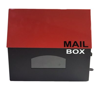 ตู้จดหมาย Two Tone Mini สีแดง-ดำ